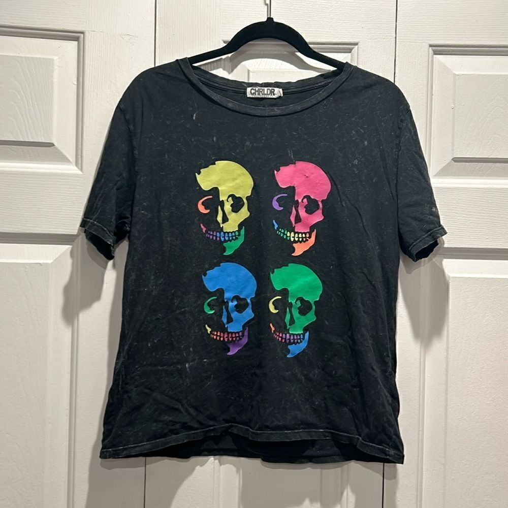 CHRLDR Skull T-Shirt, Size Medium